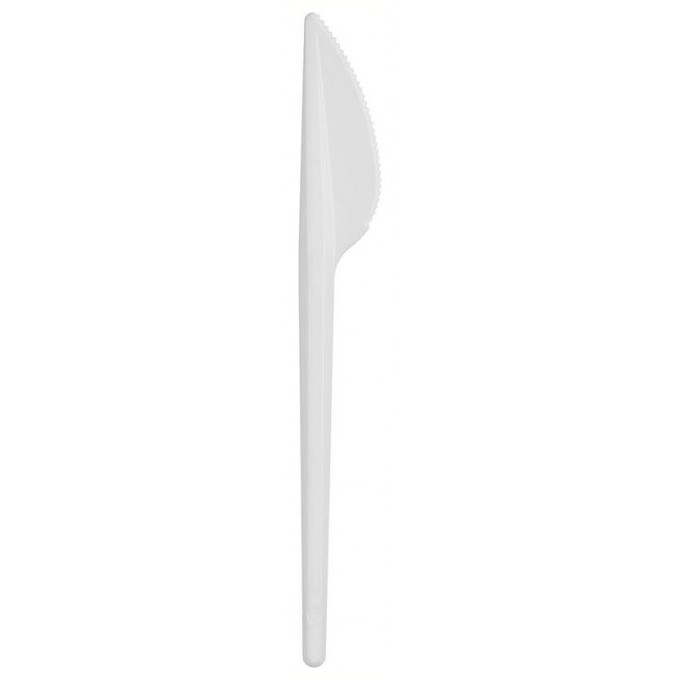 Нож одноразовый КОМУС бюджет белый 155 мм 100 штук в упаковке 100026507316
