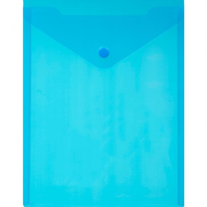 Папка-конверт на кнопке, А5, синяя, 0,18 мм (10 штук в упаковке) 1011842