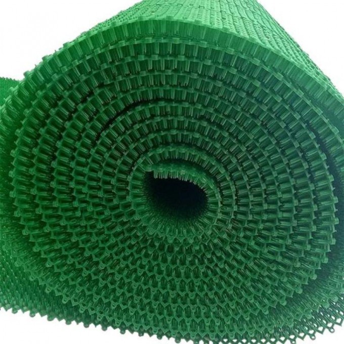 Ковер входной "Травка", из полиэтиленового модуля, цвет: зеленый (1x12 м) 1123166