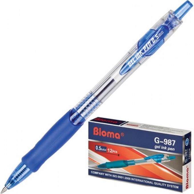 Ручка гелевая КОМУС G-987 , синяя, 0,7 мм, 1 шт. 258070