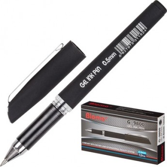 Ручка гелевая КОМУС G-9800 258073, черная, 0,5 мм, 1 шт.