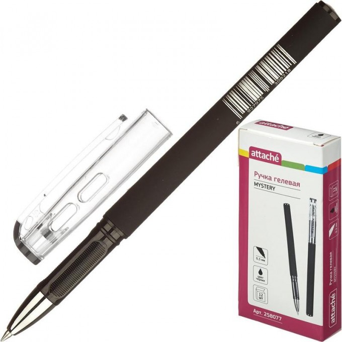 Ручка гелевая КОМУС G-5680 , черная, 0,7 мм, 1 шт. 258077