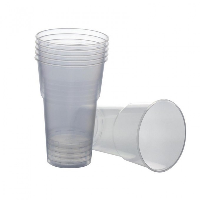 Одноразовый пластиковый стакан ООО КОМУС Бюджет 500 мл, прозрачный, 50 штук 661986