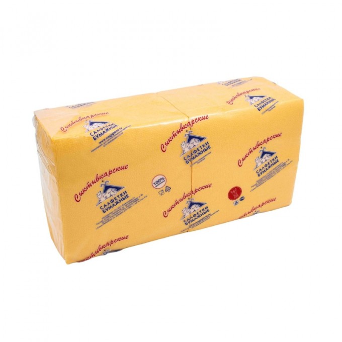 Салфетки КОМУС бумажные Profi Pack однослойные 33х33см желтый 250 шт./уп. K-1738430-1
